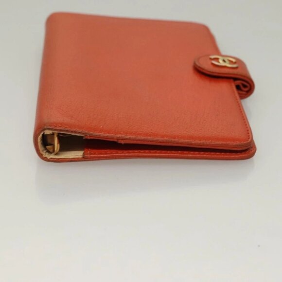 CHANEL Day Planner Cover Leather Orange CC Auth - Picture 7 of 16